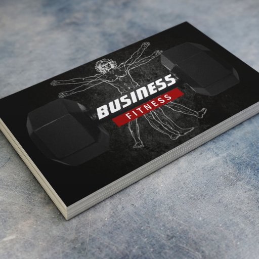 Customizable Fitness Trainer Perfect Body Professional Grunge Business Card