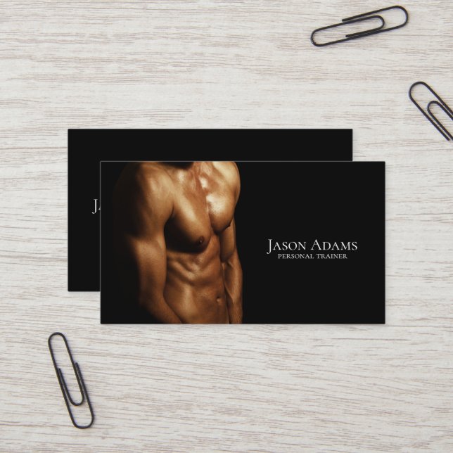 Fitness trainer, Personal trainer Business Card (Front/Back In Situ)