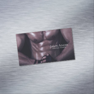 Fitness trainer, Personal trainer Business Card Magnet