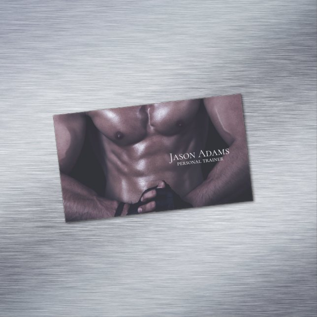 Fitness trainer, Personal trainer Business Card Magnet (In Situ)