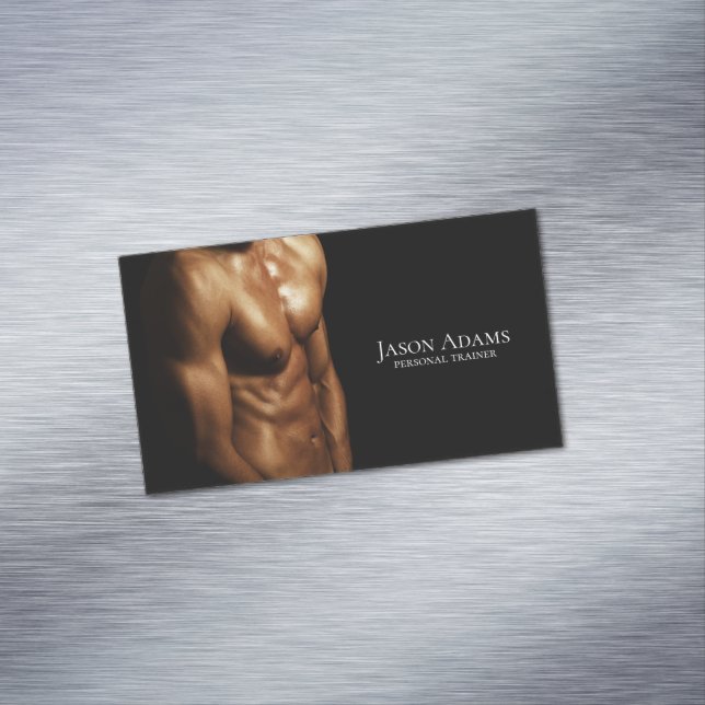 Fitness trainer, Personal trainer Business Card Magnet (In Situ)