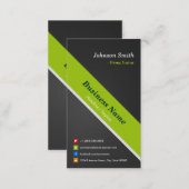 Fitness Trainer - Premium Black and Green Business Card (Front/Back)