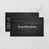 Fitness Trainer Professional Dark Business Card (Front/Back)