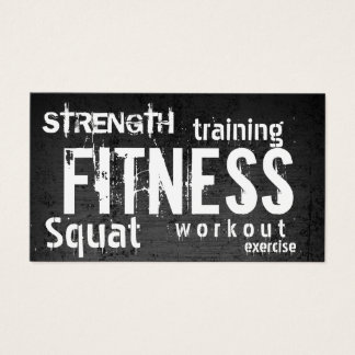 Fitness Trainer Professional Dark Loyalty Punch Business Card
