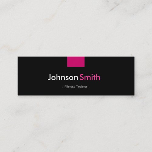 Fitness Trainer _ Rose Pink Compact Mini Business Card