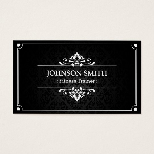 Fitness Trainer - Shadow of Damask Business Card
