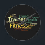 Fitness & Trainer Wall Clock<br><div class="desc">Fitness Business Card</div>