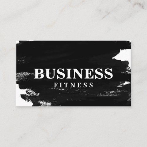 Fitness Training Professional Dark Black Grunge Business Card