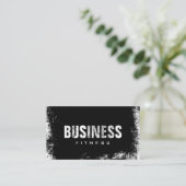 Fitness Training Professional Dark Grunge Business Card (Standing Front)