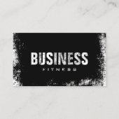 Fitness Training Professional Dark Grunge Business Card (Front)