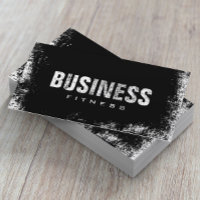 Fitness Training Professional Dark Grunge Business Card