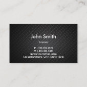 Fitness Training Professional Steel & Metal Business Card (Back)