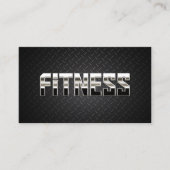 Fitness Training Professional Steel & Metal Business Card (Front)