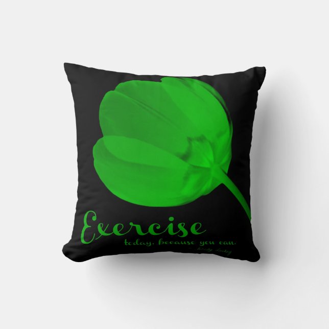 Fitness Tulip Green Exercise Pillow (Front)