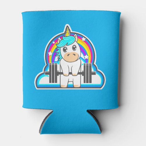 Fitness Unicorn Can Cooler