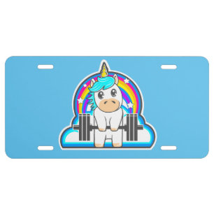Fitness Unicorn License Plate