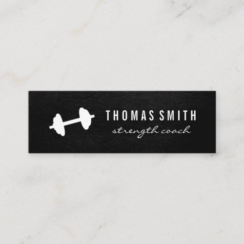 Fitness Weight Black Distressed Texture Mini Business Card