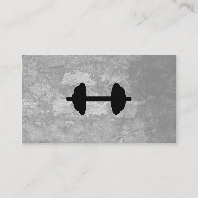 Fitness Weight Gray Texture Appointment Card (Front)