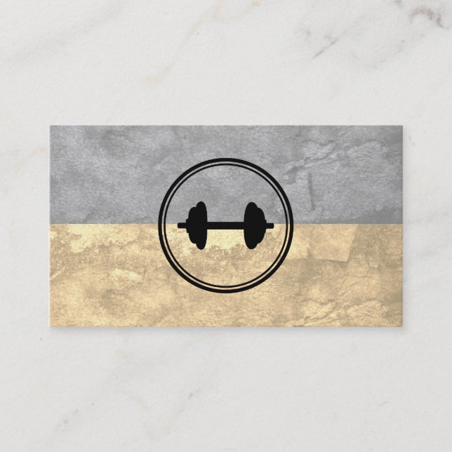 Fitness Weight Two Tone Texture Business Card (Front)