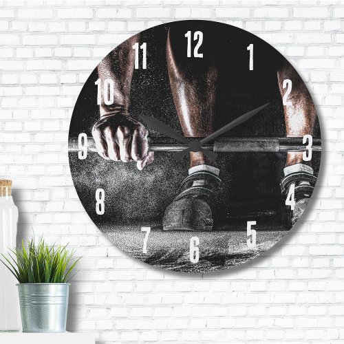 Fitness Weightlifting  Gym Large Clock