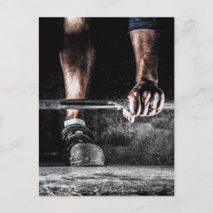 Fitness Weightlifting Gym Workout Postcard