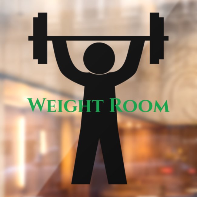 Fitness Weights Design Window Cling