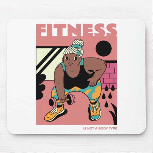 Fitness Woman Mouse Pad