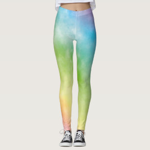 Fitness Women Gift Gym Watercolor Rainbow Sport Leggings