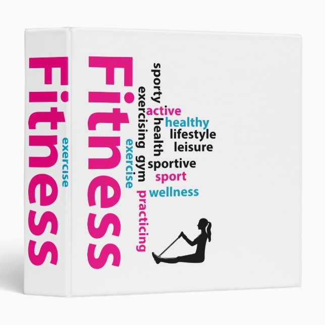 Fitness words 3 ring binder (Front/Spine)