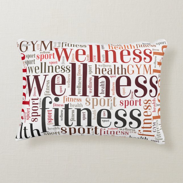 Fitness words accent pillow (Back)