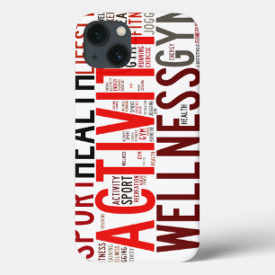 Fitness words iPhone 13 case