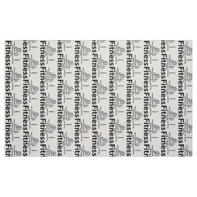 Fitness words fabric (Fat Quarter)