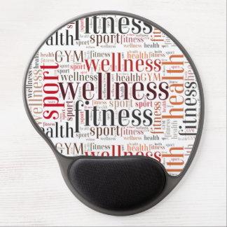 Fitness words gel mouse pad