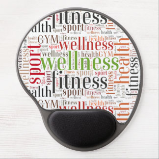 Fitness words gel mouse pad