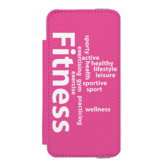 Fitness words wallet case for iPhone SE/5/5s