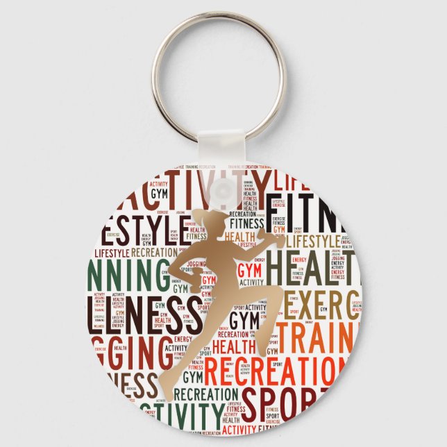 Fitness words keychain (Front)