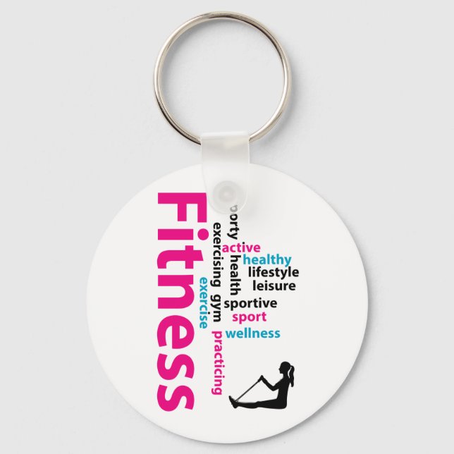 Fitness words keychain (Front)