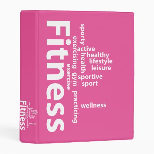 Fitness words mini binder