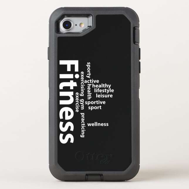 Fitness words otterbox iPhone case (Back)