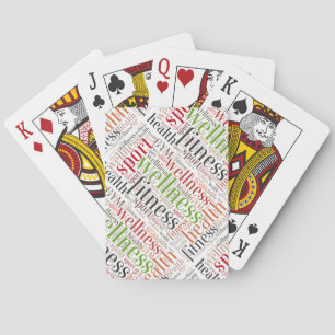 Fitness words poker cards