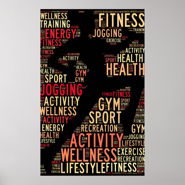 Fitness words poster (Front)