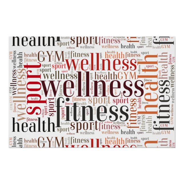 Fitness words poster (Front)