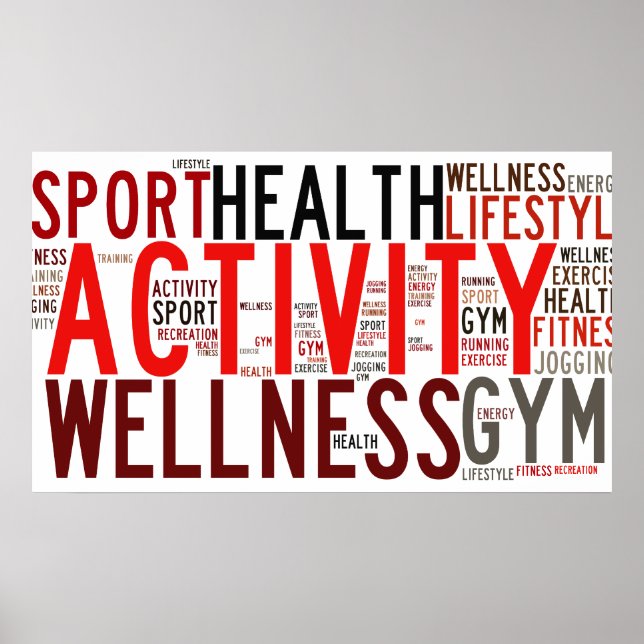 Fitness words poster (Front)