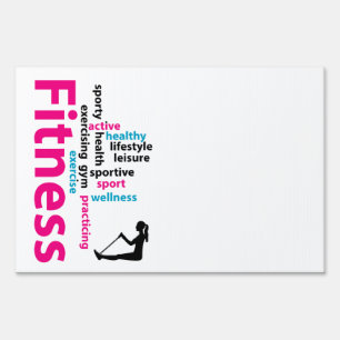 Fitness words sign