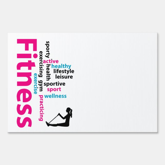 Fitness words sign (Front)