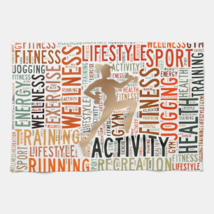 Fitness words towel