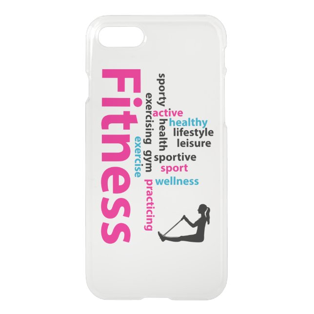 Fitness words uncommon iPhone case (Back)
