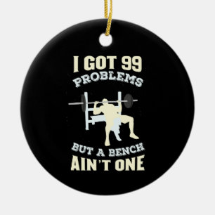 Fitness Workout Bodybuilding Ceramic Ornament