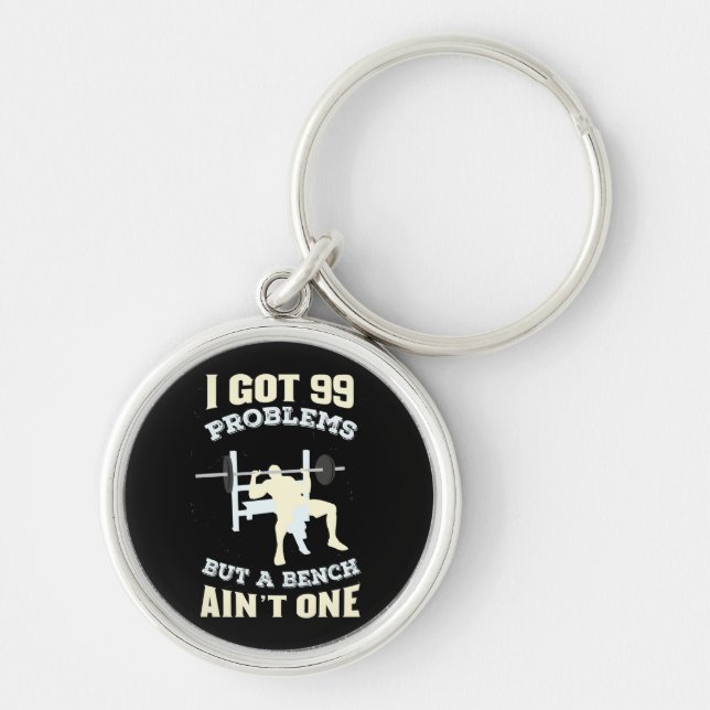Fitness Workout Bodybuilding Keychain (Front)