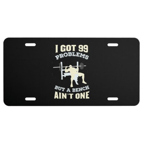 Fitness Workout Bodybuilding License Plate